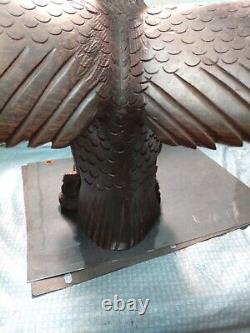 Black Forest Carving Eagle Falcon Walnut Great Quality Heavyweight 5.9lbs