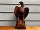 Black Forest Wooden Hand Carved Eagle-falcon-hawk-bird Of Prey Sculpture German
