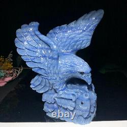 Blue Aventurine Hand Carved Eagle Home Decor Natural Mineral Specimens For Gift