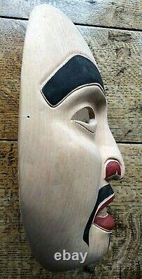 Carol Young (Bagshaw) Haida Eagle Clan Hand Carved Painted Signed Cedar Mask'09
