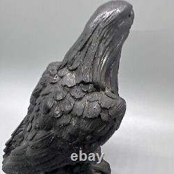 Carved Coal American Eagle Hand Carved 6.75x4x4