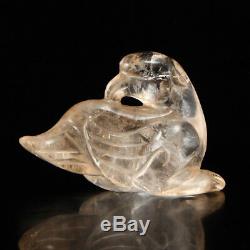 Certified China 100% Natural handcarved crystal eagle Hand piece Statue