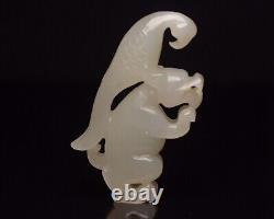 Certified Chinese Natural Hetian Jade Hand-carved Eagle Bear Statue 20115