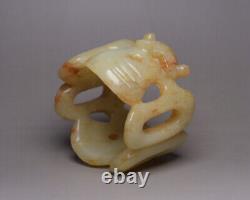 Certified Chinese Natural Hetian Jade Hand-carved Exquisite Eagle Statue 2435