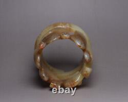 Certified Chinese Natural Hetian Jade Hand-carved Exquisite Eagle Statue 2535