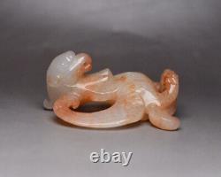 Certified Chinese Natural Hetian Jade Hand-carved Exquisite Eagle Statue 2751