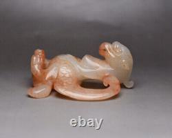 Certified Chinese Natural Hetian Jade Hand-carved Exquisite Eagle Statue 2751