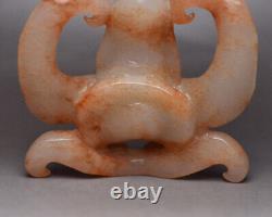 Certified Chinese Natural Hetian Jade Hand-carved Exquisite Eagle Statue 2751