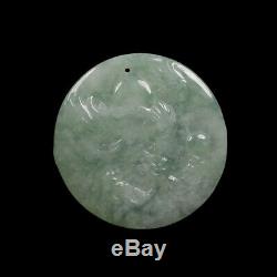 Certified Grade A 100% Natural Green Jade Jadeite Pendant Handcarved Eagle Z3759