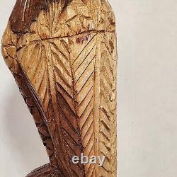 Chainsaw Carved Eagle Hand Carved 20.5 Inches Tall Woodcarving Folk Art Rustic