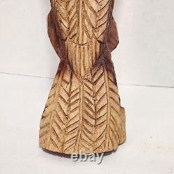 Chainsaw Carved Eagle Hand Carved 20.5 Inches Tall Woodcarving Folk Art Rustic