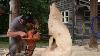 Chainsaw Carving A Life Size Wolf