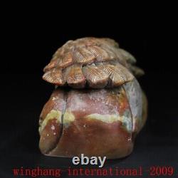 China Chinese Shoushan stone Hand carved fengshui Eagle Hawk seal Stamp signet