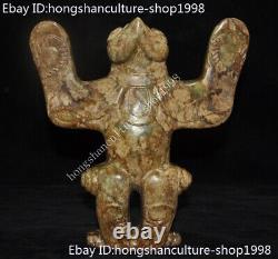 China Hongshan Culture Hetian jade hand carved bird eagle animal Exorcism statue