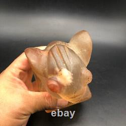 China Hongshan Culture Old Crystal Hand-carved Eagle bird Statue Seal #088