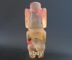 China Hongshan Culture Old crystal hand-carved sun god and eagle Statue 1530g