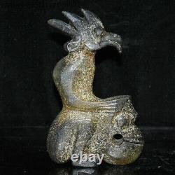 China Hongshan Culture old jade eagle bird pig loong dragon Sacrifice statue