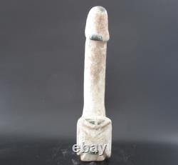 China Hongshan Cutrue Old Jade Stone hand-Carved penis and eagle Statue 1732g