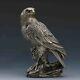 China Antique Copper Silvering Hand Carving Bird Eagle Statue