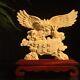 Chinese Boxwood Hand Carved Exquisite Eagle Statue 9600