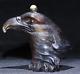 Chinese Collection Color Liuli Seiko Sculpture Eagle Head Snuff Bottle Statues