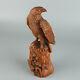 Chinese Exquisite Hand Carved Eagle Carving Boxwood Statue
