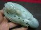 Chinese Jadeite Jade Eagle King Big $$$ Rich Lucky Hand Player Carving 297g Llzb