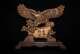 Chinese Natural Boxwood Hand Carved Exquisite Eagle Screen 80124
