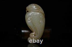 Chinese Natural Hetian Jade Hand-Carved Exquisite Eagle Statues 103833