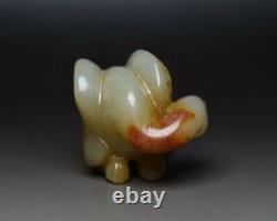 Chinese Natural Hetian Jade Hand-carved Exquisite Powerful Eagle Statue 60794