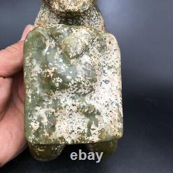 Chinese Natural Jade Hand-Carved Hongshan Culture Sun god&eagle Statue, C727