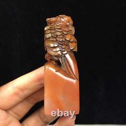Chinese Natural Shoushan Stone Hand-carved Exquisite Eagle Seal ae1013
