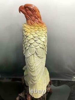 Chinese Shoushan Stone Hand-carved Exquisite Eagle Statues 3319