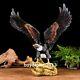 Chinese Art Deco Pure Bronze Handpainted Hawk Eagle Falcon Shikra Bird Sculpture