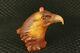 Chinese Old Glass Hand Carving Eagle Statue Snuff Bottle Noble Gift