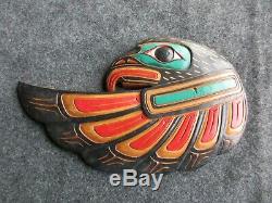Classic Northwest Coast Design, Hand Carved Eagle Effigy Plaque, Wy-03433b