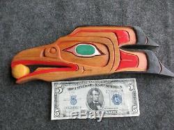 Classic Northwest Coast Design, Hand Carved Eagle Effigy Plaque, Wy-03445a