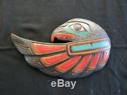 Classic Northwest Coast Design, Hand Carved Eagle Effigy Plaque, Wy-04660