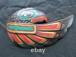 Classic Northwest Coast Design, Hand Carved Eagle Effigy Plaque, Wy-102004660