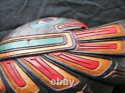 Classic Northwest Coast Design, Hand Carved Eagle Effigy Plaque, Wy-102004660