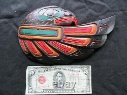 Classic Northwest Coast Design, Hand Carved Eagle Effigy Plaque, Wy-102004660