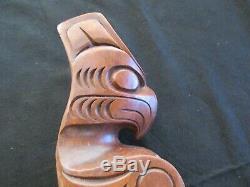 Classic Northwest Coast Design, Hand Carved Eagle Effigy Totem Pole, Wy-04667