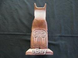 Classic Northwest Coast Design, Hand Carved Eagle Effigy Totem Pole, Wy-04667