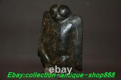 Collect Old China Hongshan culture old jade Carving Feng Shui Eagle Bird Statue
