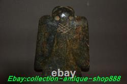 Collect Old China Hongshan culture old jade Carving Feng Shui Eagle Bird Statue
