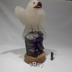 Crystal Eagle Hand carved Gemstones bird