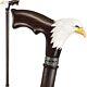 Custom Hand-painted Bald Eagle Wooden Cane For Men Stysh Carved Walking Stick