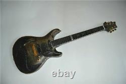 Custom-made hand-carved 6 Strings eagle crow transparent black electric guitar
