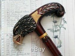 Custom walking cane eagle Ukrainian hand carved walking sticks eagle Carved staf