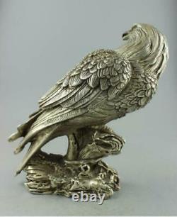 Decorative hand carved Tibet Silver Eagle Statue